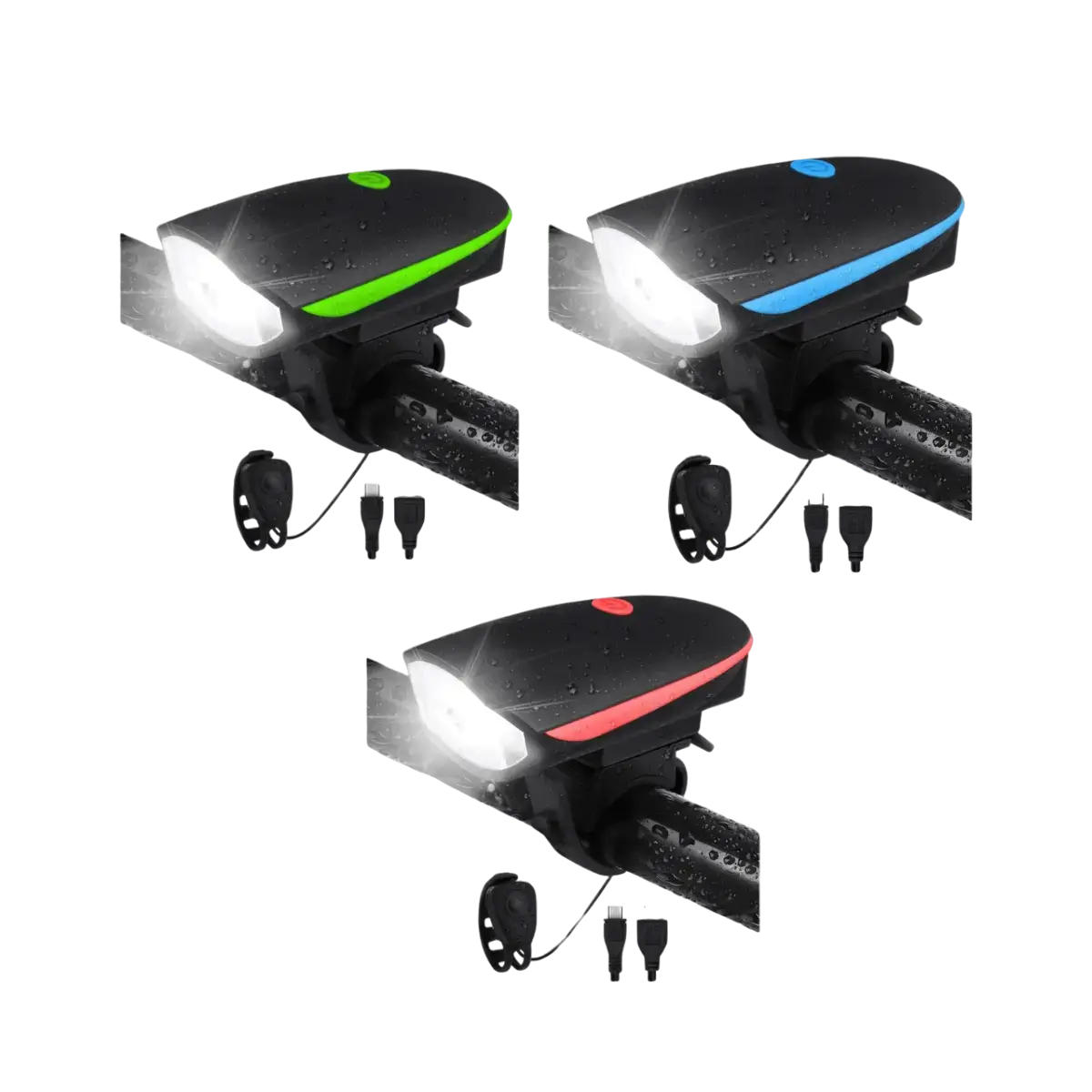 Fényszóró csengővel robogóhoz/kerékpárhoz