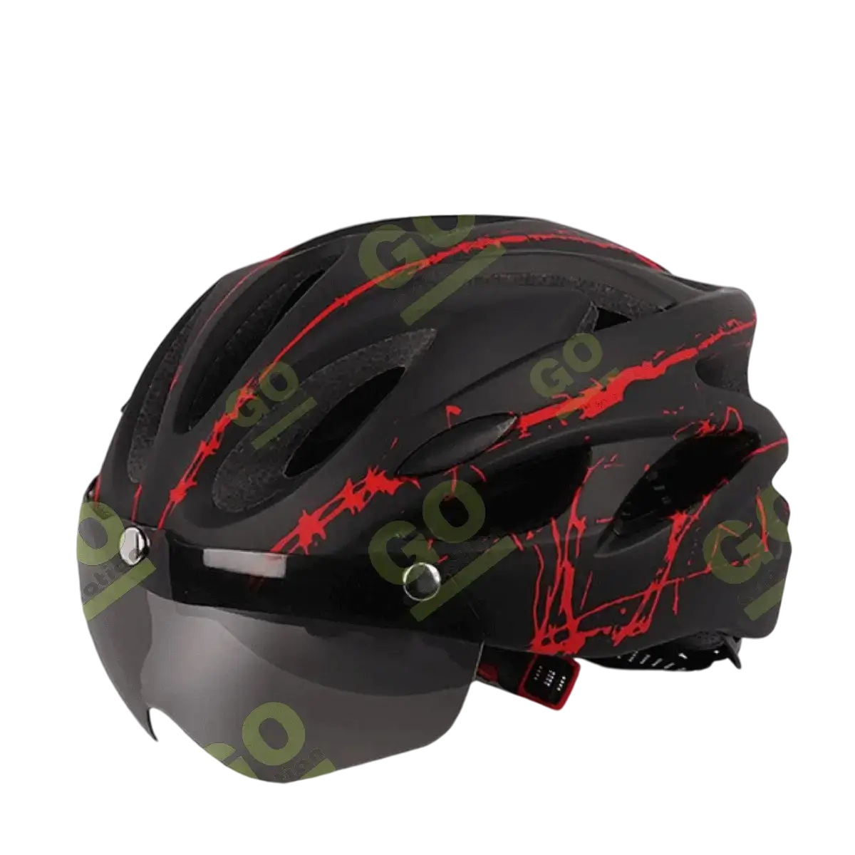 Sisak mágneses védőszemüveggel - fekete és piros