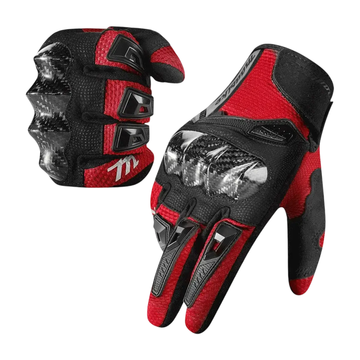 Motoros kesztyűk védővel