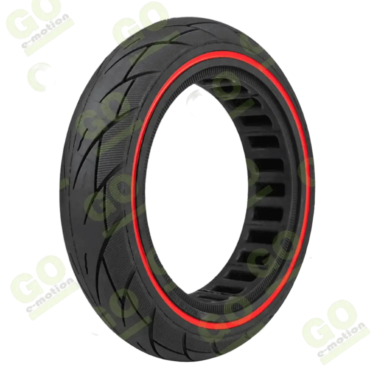 Tömör gumiabroncs 10x2.125 piros gyűrűvel Xiaomi robogóhoz