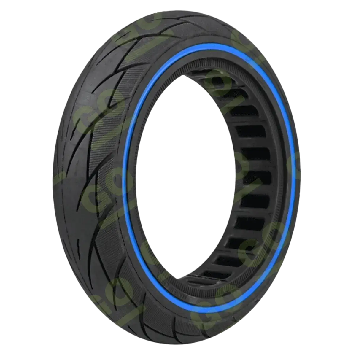 Tömör gumiabroncs 10x2.125 kék gyűrűvel Xiaomi robogóhoz