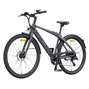 Engwe N1 Air elektromos kerékpár grafitszürke színben, elölnézet