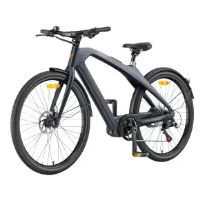 Engwe N1 Pro elektromos kerékpár karbon szürke vázzal, elölnézet